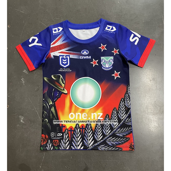 Camiseta Ninos Nueva Zelandia Warriors Rugby 2024 ANZAC